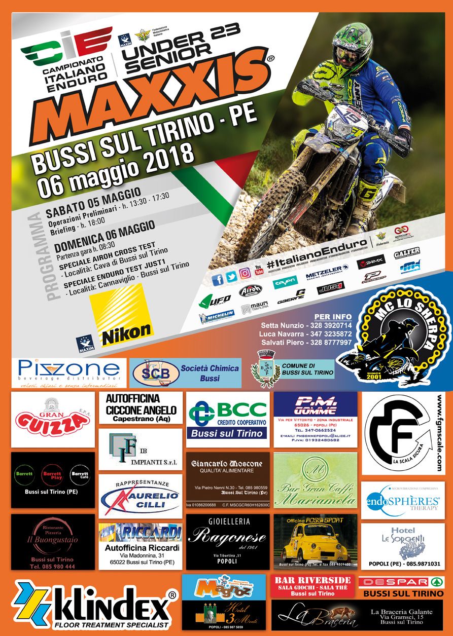 Campionato Italiano Enduro Senior e Under 23 06 Maggio 2018 Bussi sul