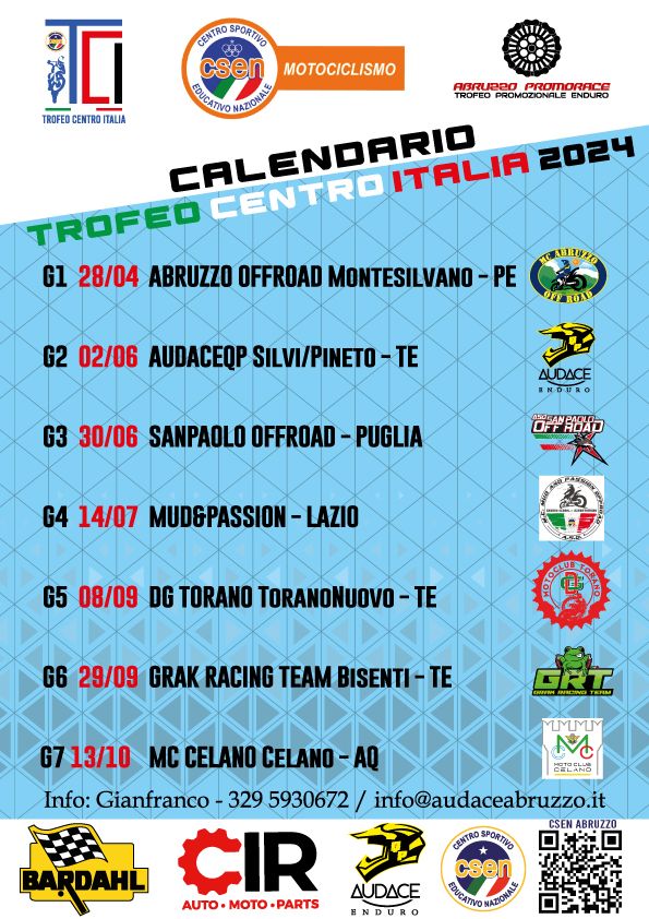 Calendario Trofeo Centro Italia Enduro CSEN 2024 apediesel.it